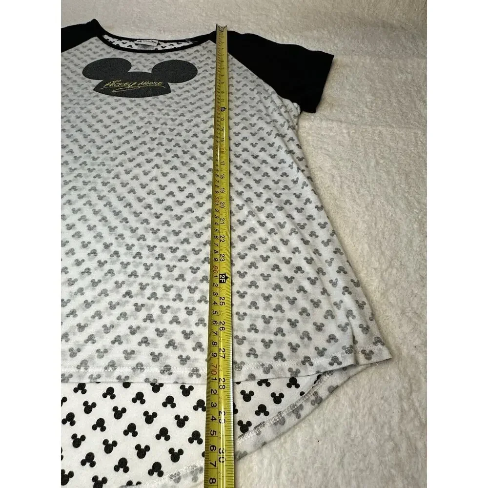 Disney Parks Womens Mickey Mouse Soft Black/White Top Shirt Loose Fit Size XXL - Picture 3 of 4